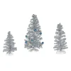 Department 56 Blue Christmas Tinsel Trees, Set of 3