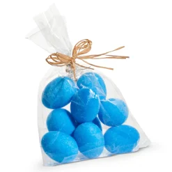 RAZ Blue Flocked Easter Eggs