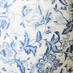 Two's Company Blue Floral Paper-Mâché Egg