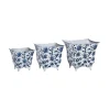 Burton & Burton Blue Flower Nested Planter