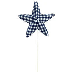 Liberty Floral Blue Gingham Star Pick