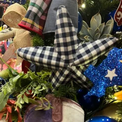 Liberty Floral Blue Gingham Star Pick
