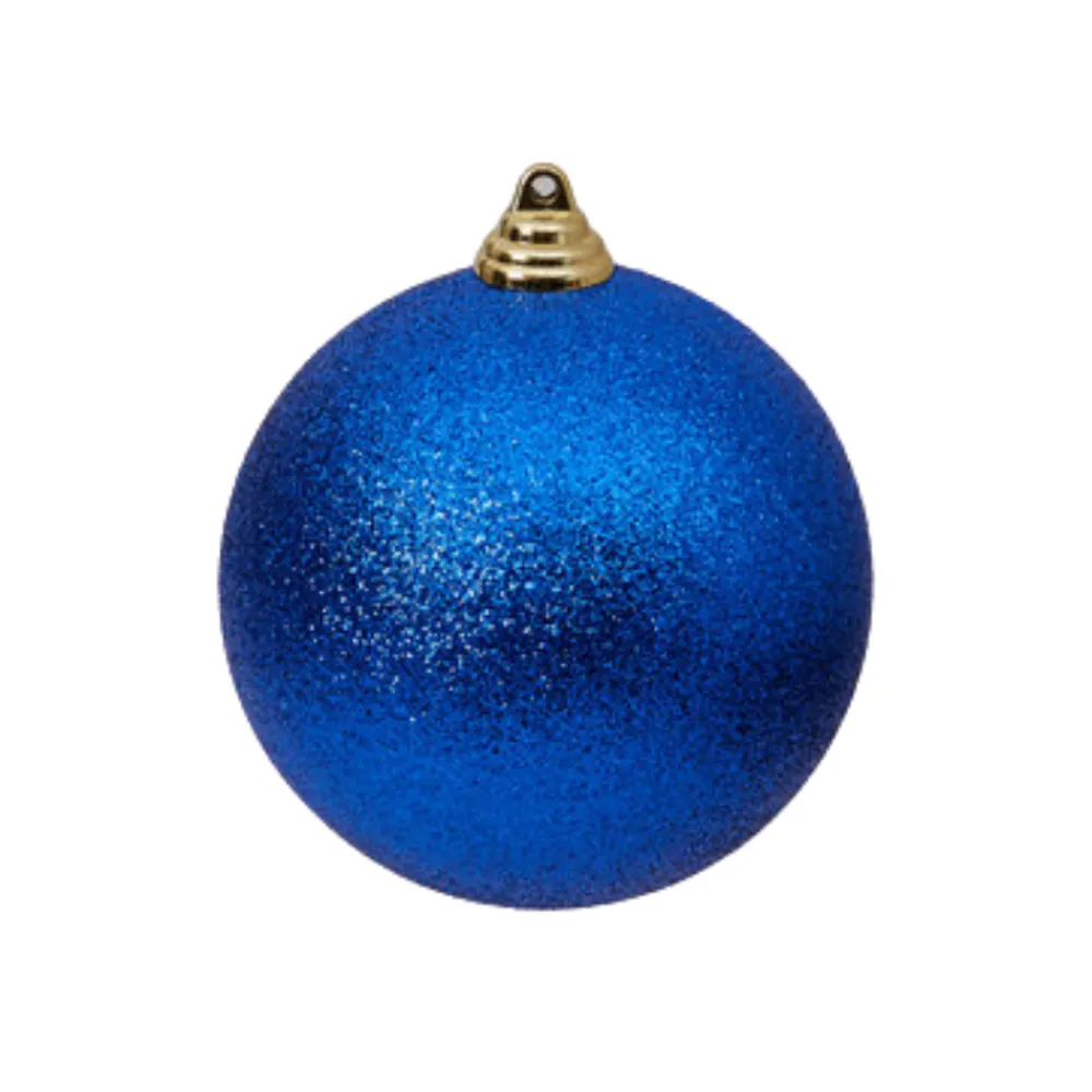 Farrisilk Blue Glitter Ball Ornament, 6"