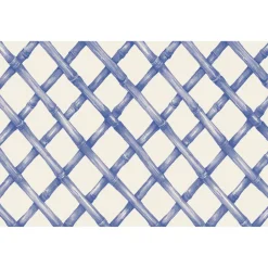 Hester & Cook Blue Lattice Placemat Set