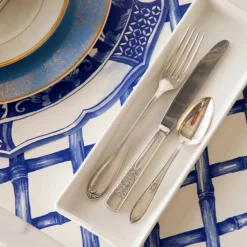 Hester & Cook Blue Lattice Placemat Set