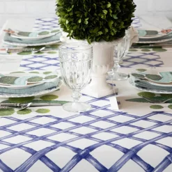 Hester & Cook Blue Lattice Runner