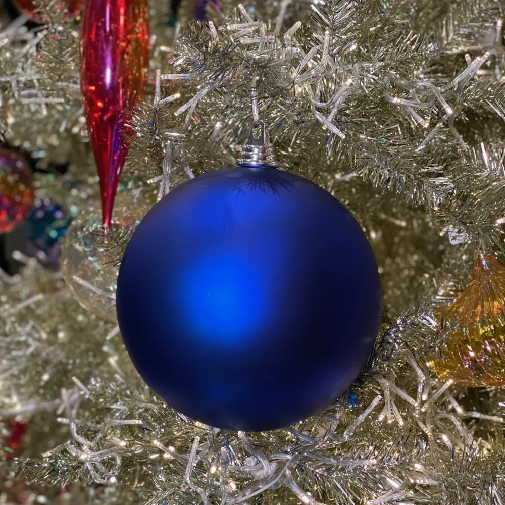 Farrisilk Blue Matte Ball Ornament, 4"