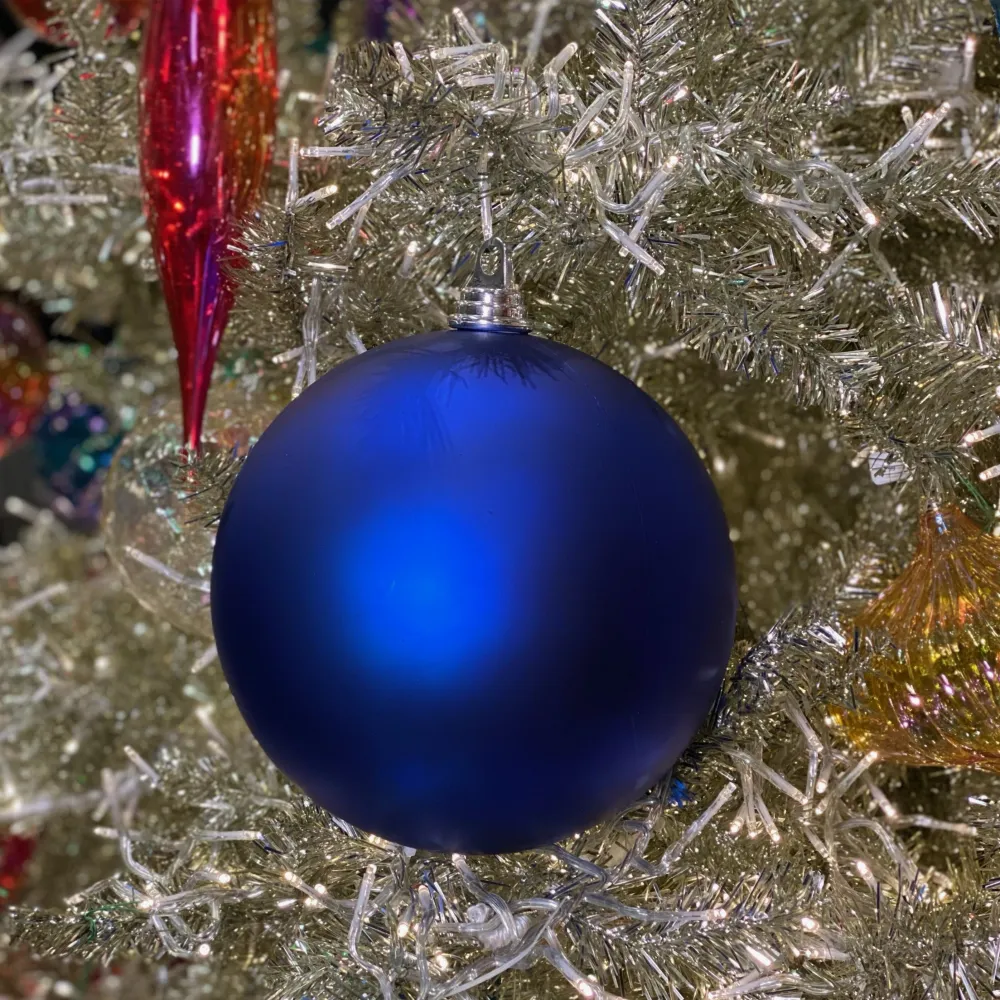 Farrisilk Blue Matte Ball Ornament, 8"