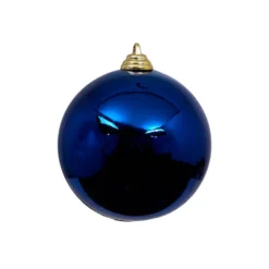 Farrisilk Blue Shiny Ball Ornament, 6"