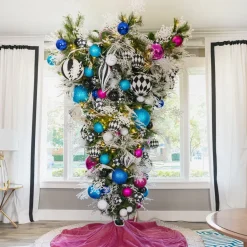 Farrisilk Blue Shiny Ball Ornament, 4"