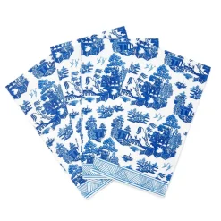 Two's Company Blue Willow Dinner Napkin Set