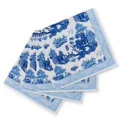 Two's Company Blue Willow Paper Cocktail Napkin Set