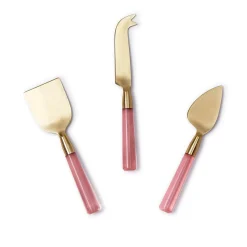 Two's Company Blush Cheese Knives Set