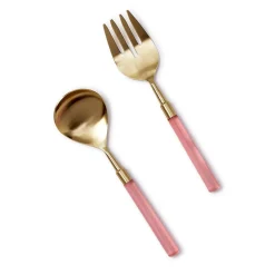 Two's Company Blush Servers Set