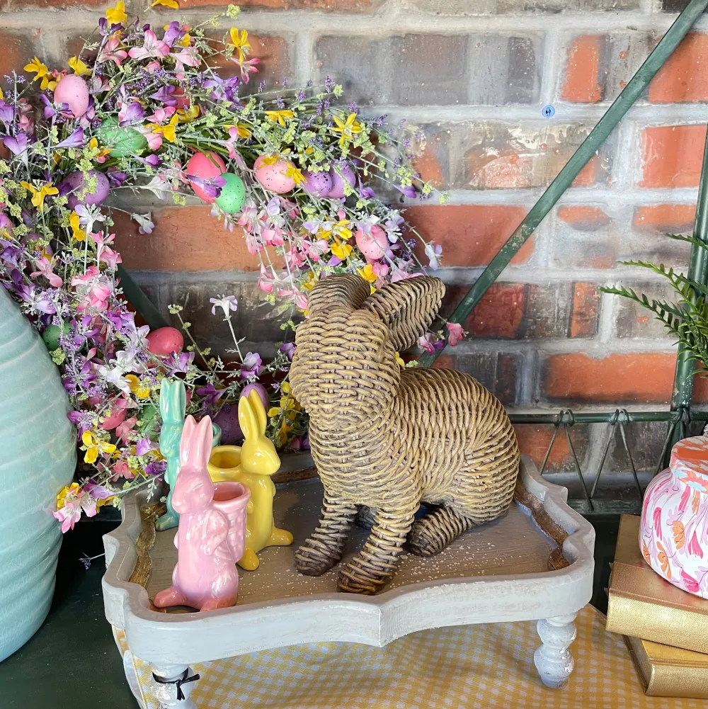 RAZ Brown Basketweave Rabbits
