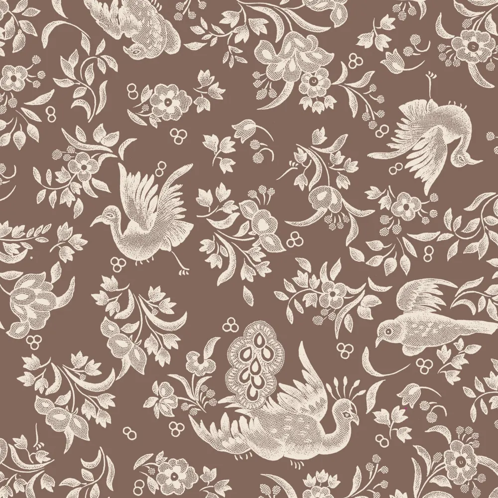 Hester & Cook Brown Regal Peacock Cocktail Napkin Set