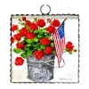 The Round Top Collection Bucket of Geraniums Mini Gallery Art