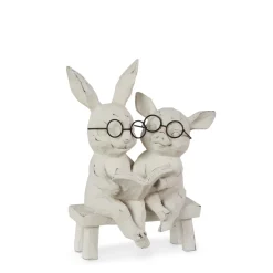 RAZ Bunny and Pig Reading on Bench