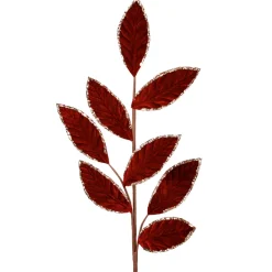Regency Burgundy Velvet Leaf Spray