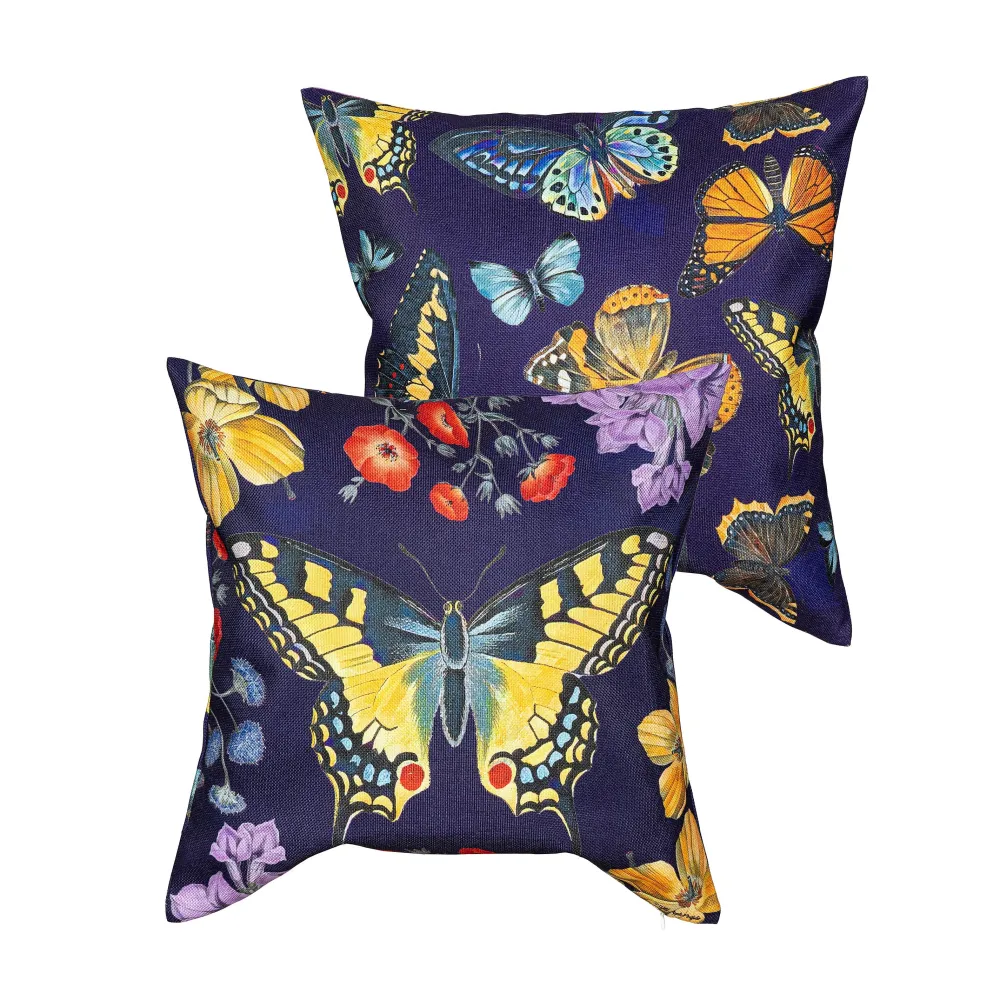 Evergreen Butterfly Garden Pillow