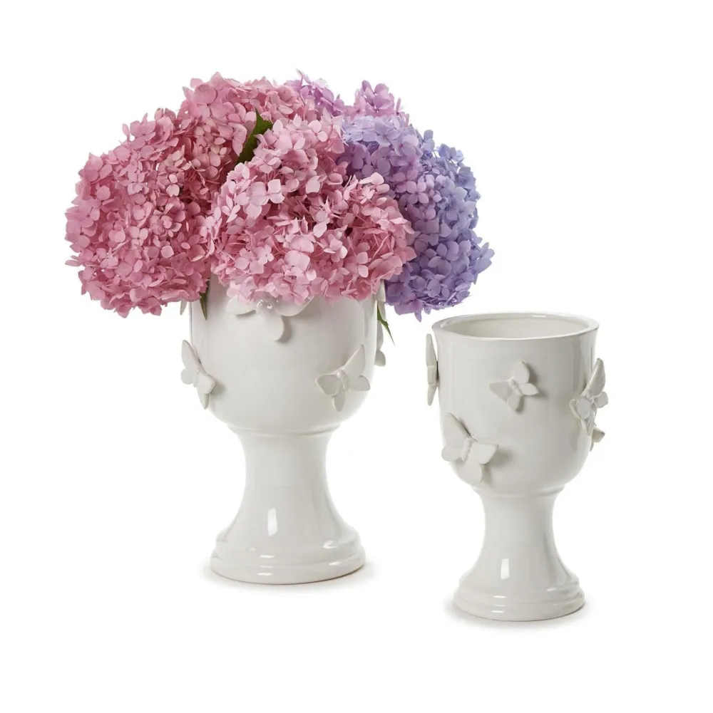 Two's Company Butterfly Pedestal Cachepot