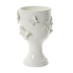 Two's Company Butterfly Pedestal Cachepot