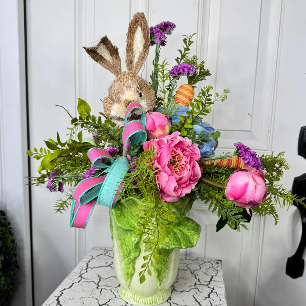 Miss Cayce's Cabbage Bunny Delight Arrangement