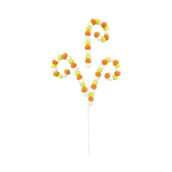 Liberty Floral Candy Corn Felt Ball Spray