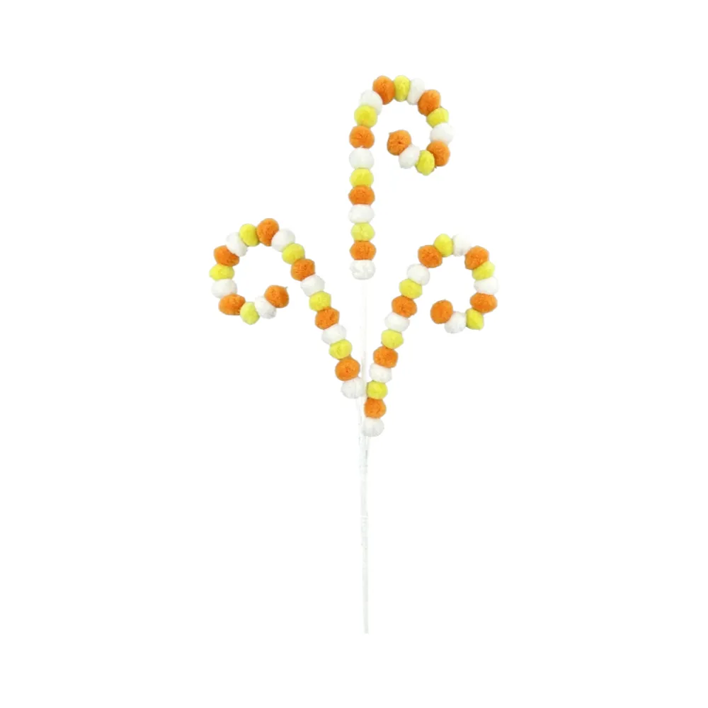Liberty Floral Candy Corn Felt Ball Spray