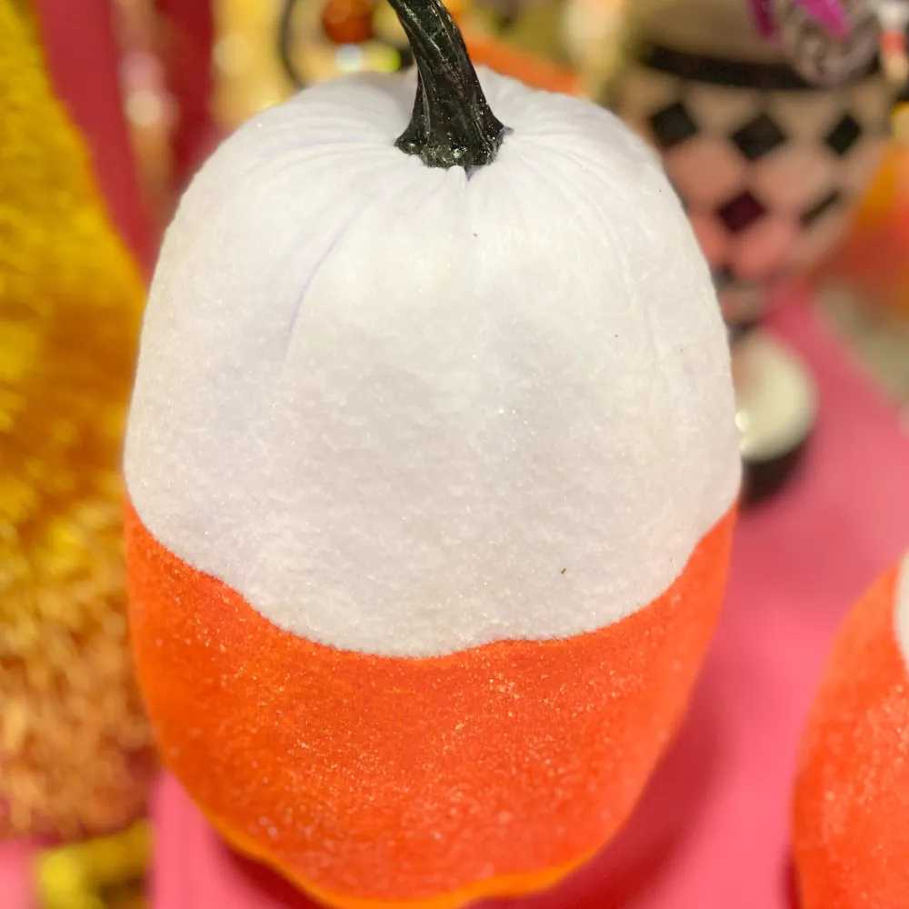Liberty Floral Candy Corn Pumpkin-Large