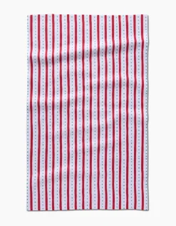 Geometry Candy Stripes Tea Towel