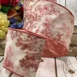 D. Stevens Canvas Provence Toile Ribbon, 4” X 10YD