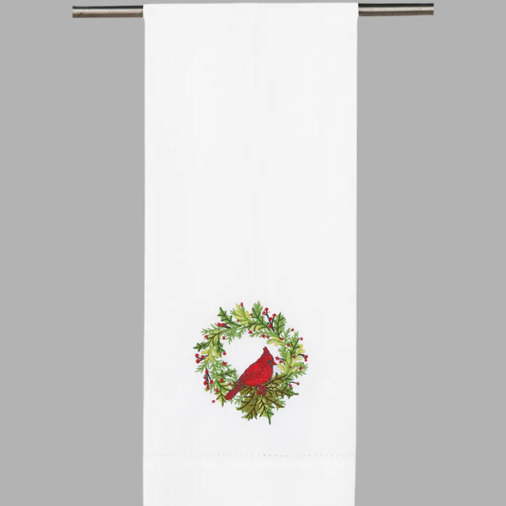 Peking Handicrafts Cardinal Joy Decorative Towel