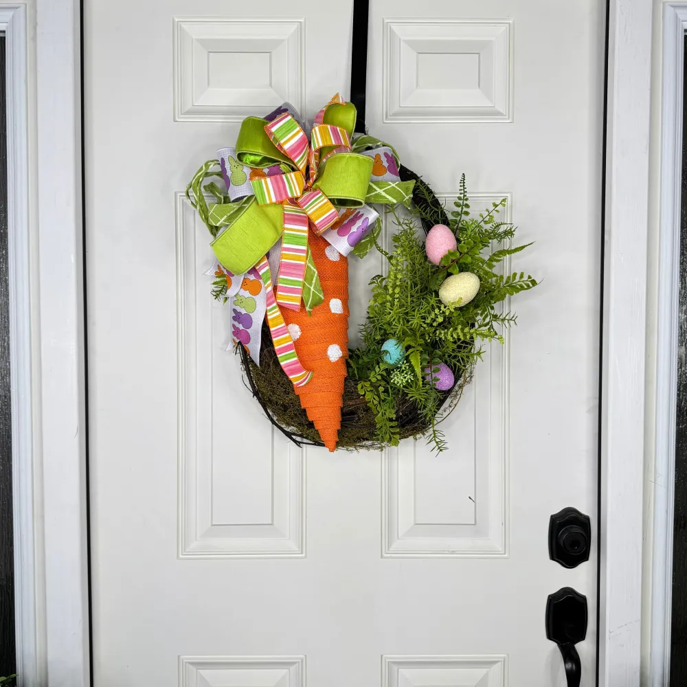 Miss Cayce's Carrot Delight Basket Wreath