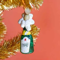 Happy Everything Champagne Celebrate Shaped Ornament