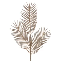 Regency Champagne Glitter Palm Leaf Spray