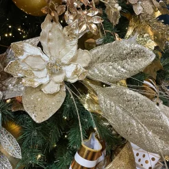 Regency Champagne Sequin Leaf Spray