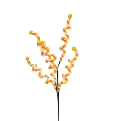 Liberty Floral Chenille Curly Spray, Yellow and Orange