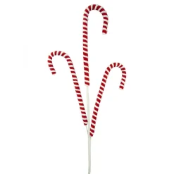 Liberty Floral Chenille Peppermint Candy Cane Spray