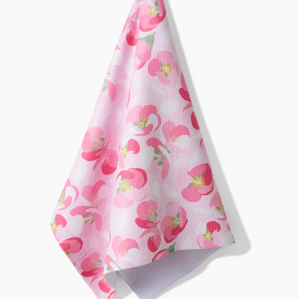 Geometry Cherry Blossom Tea Towel