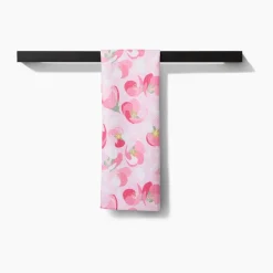 Geometry Cherry Blossom Tea Towel