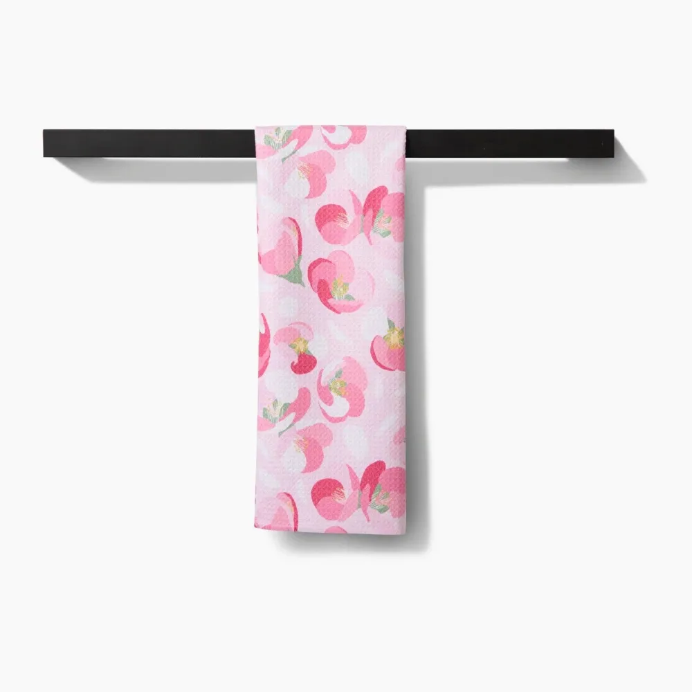 Geometry Cherry Blossom Tea Towel