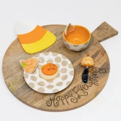 Happy Everything Chevron Pumpkin Appetizer Spreader by !