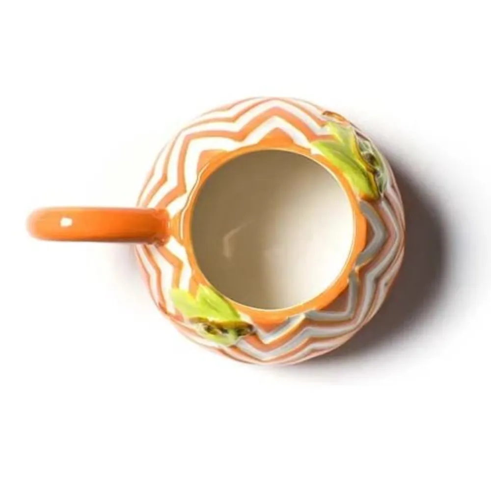 Happy Everything Chevron Pumpkin Shaped Mug by !