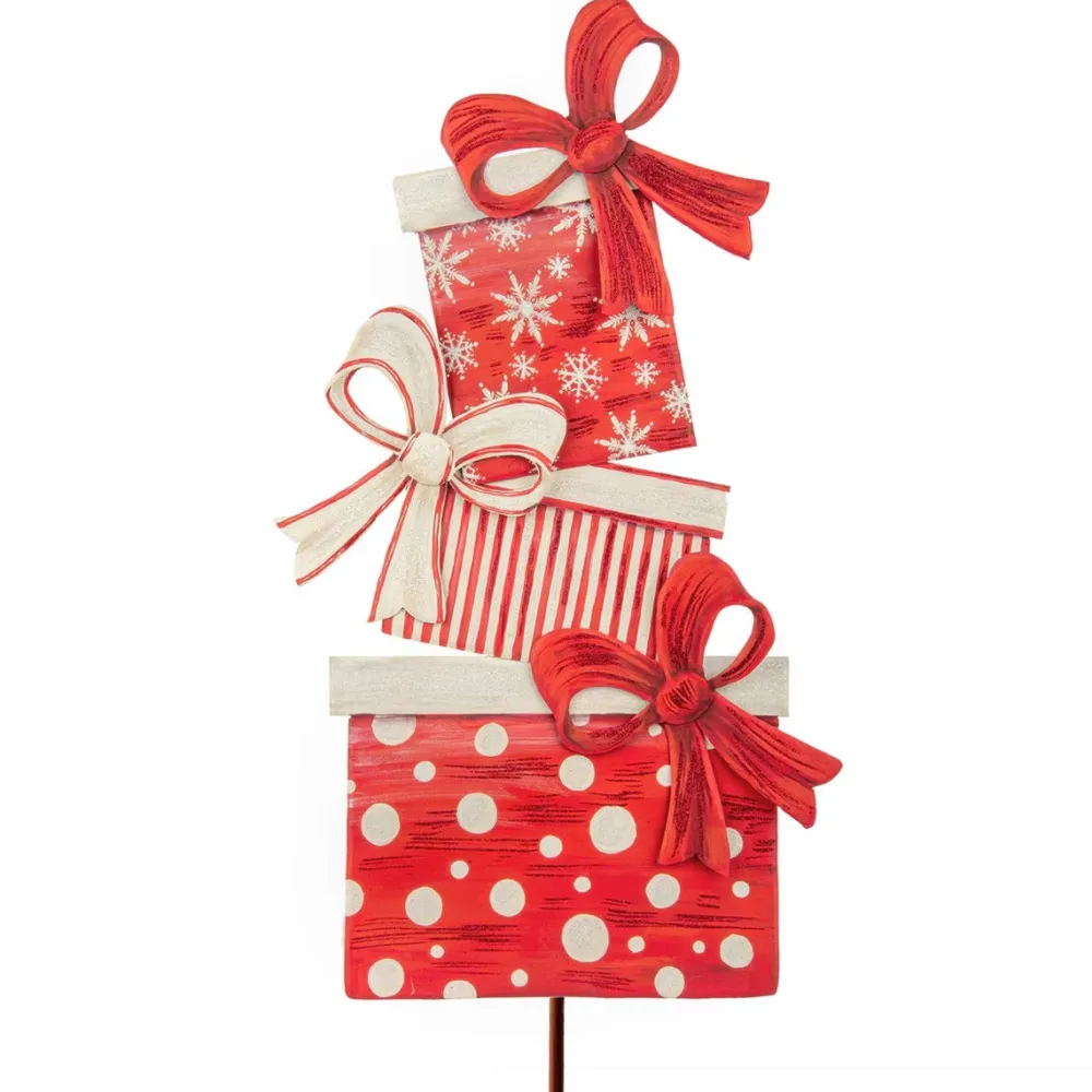 The Round Top Collection Classic Red & White Gift Topiary, Medium