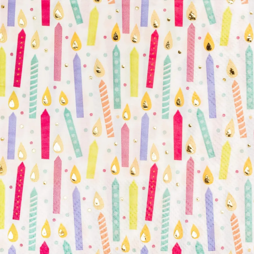 Sophistiplate Cocktail Napkin, Birthday Candles