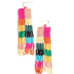 Laura Janelle Colorful Patchwork Earrings