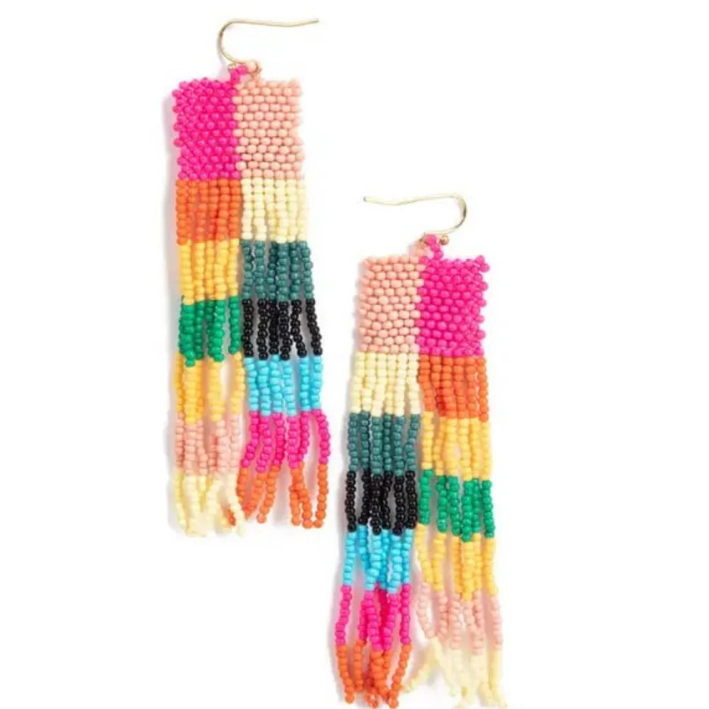 Laura Janelle Colorful Patchwork Earrings