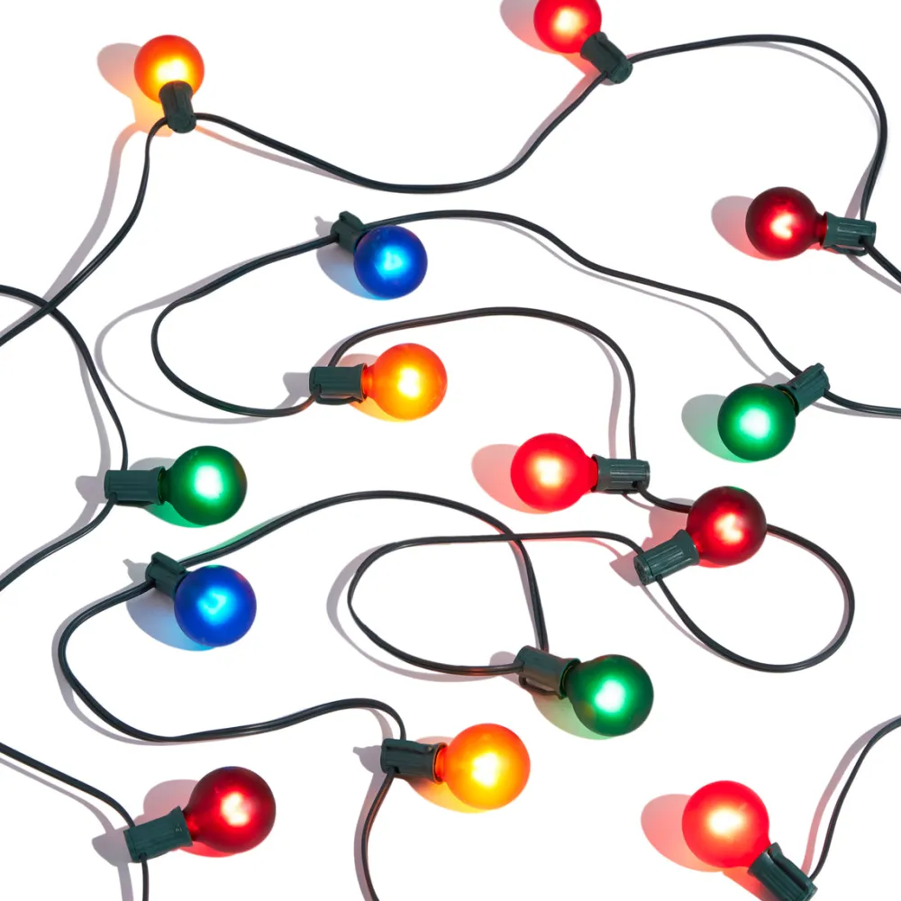 RAZ Connectable Matte Globe String Multicolored Lights, 14'