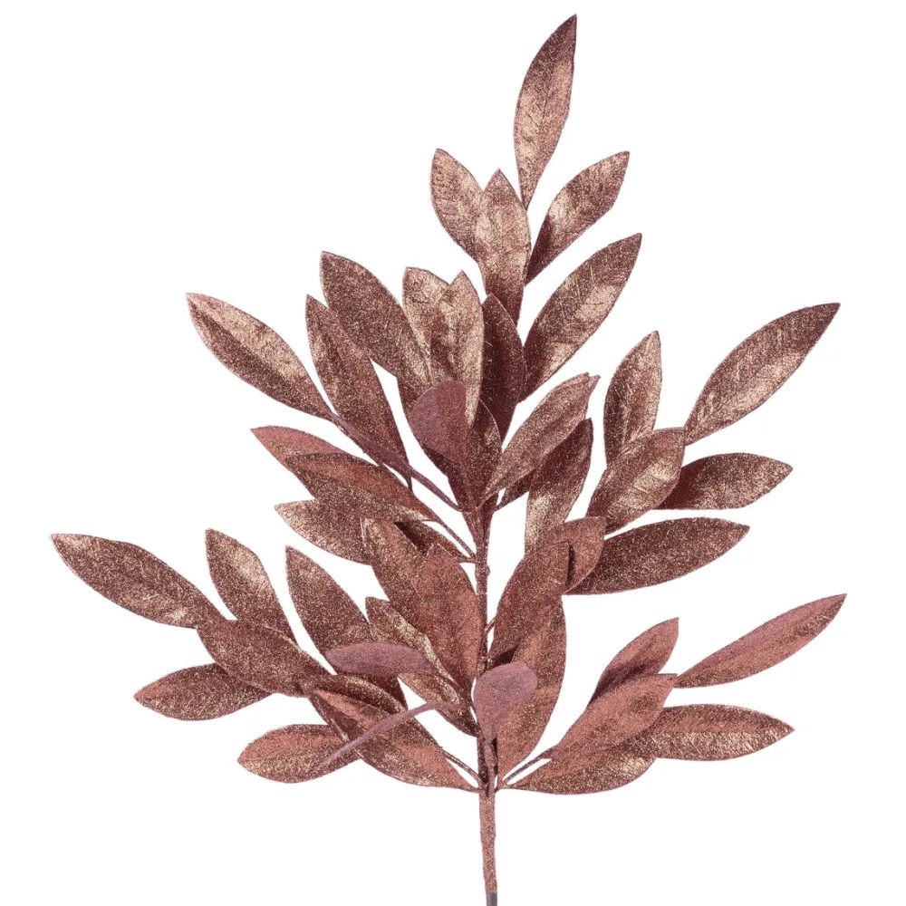 Craig Bachman Copper Brown Glitter Bay Leaf Spray